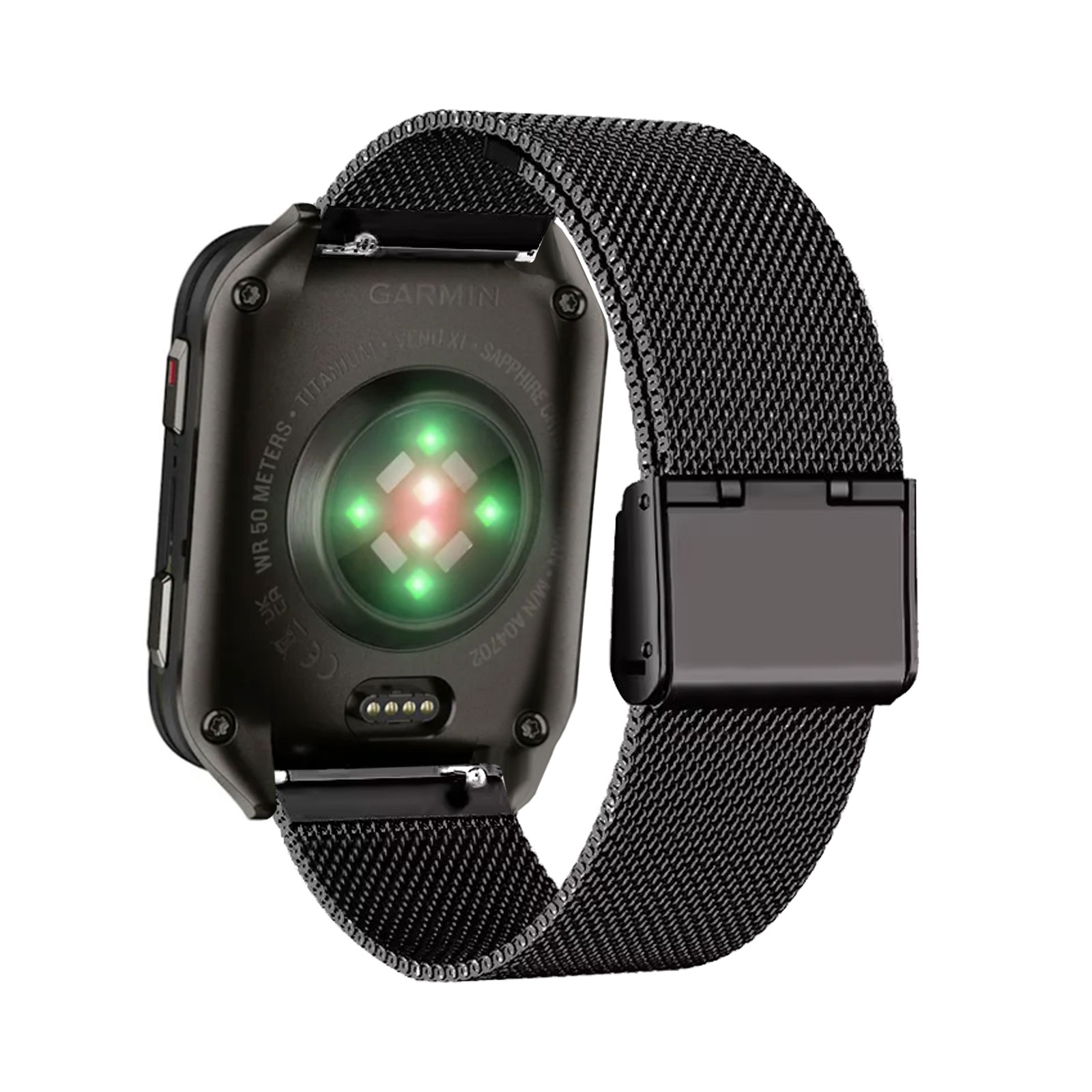 Mesh Strap Metal - Garmin Venu X1 バンド用メタルバンド、ステンレススチールメッシュ通気性ストラップ