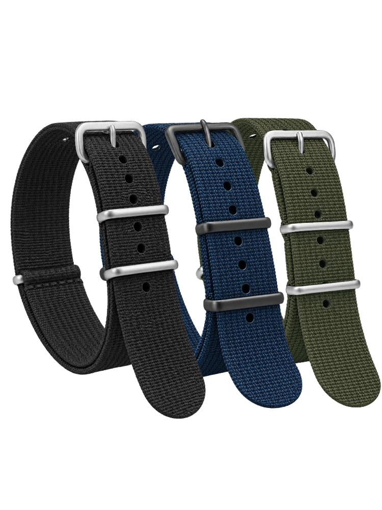 Nato Strap Nylon - リブナイロンストラップセイコー軍事弾道生地交換プレミアム品質ナイロン時計バンド 18 20 ミリメートル 22 ミリメートルバンドアクセサリー