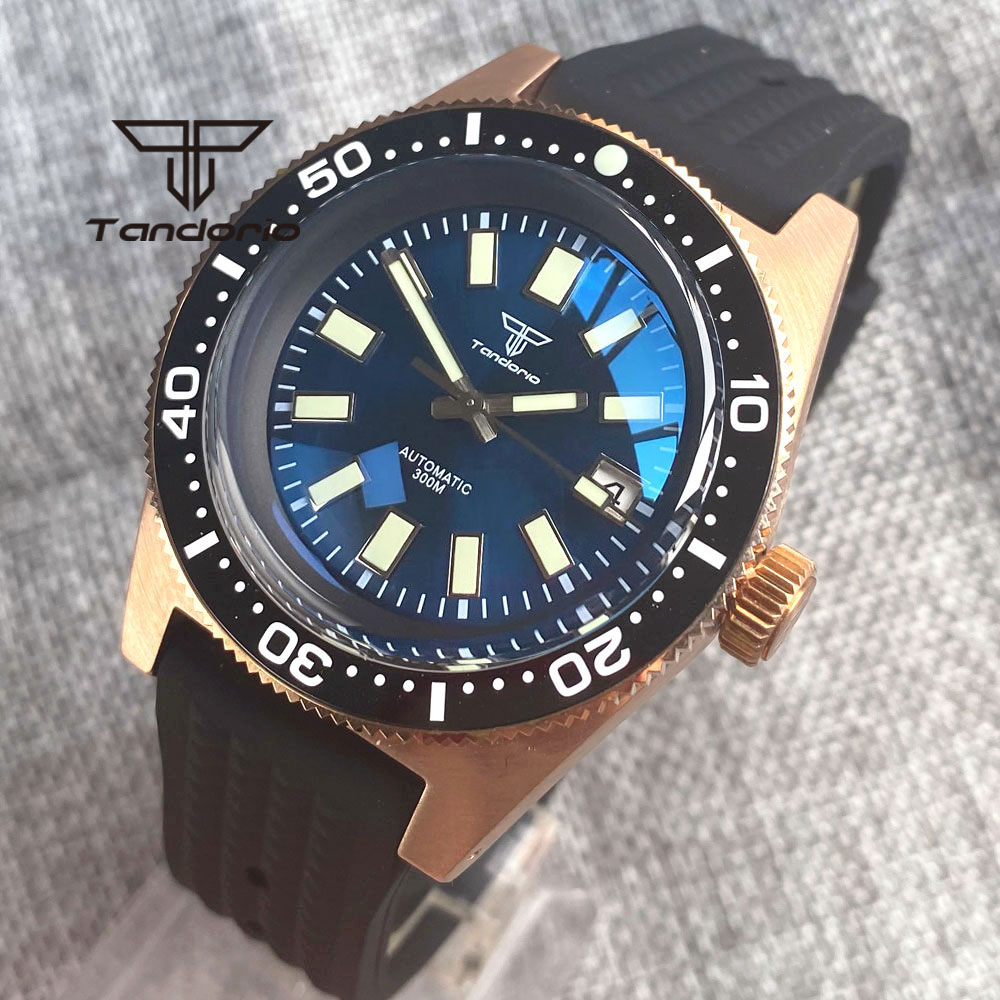 タンリオ62-ソリッドブロンズウォッチ,ブロンズ,41mm, - Rubber Strap Diver のレビューと価格