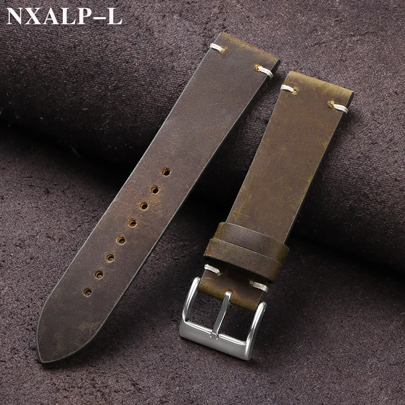 ヴィンテージオイルワックスレザー時計バンド 18 ミリメート - Nato Strap Nylon のレビューと価格