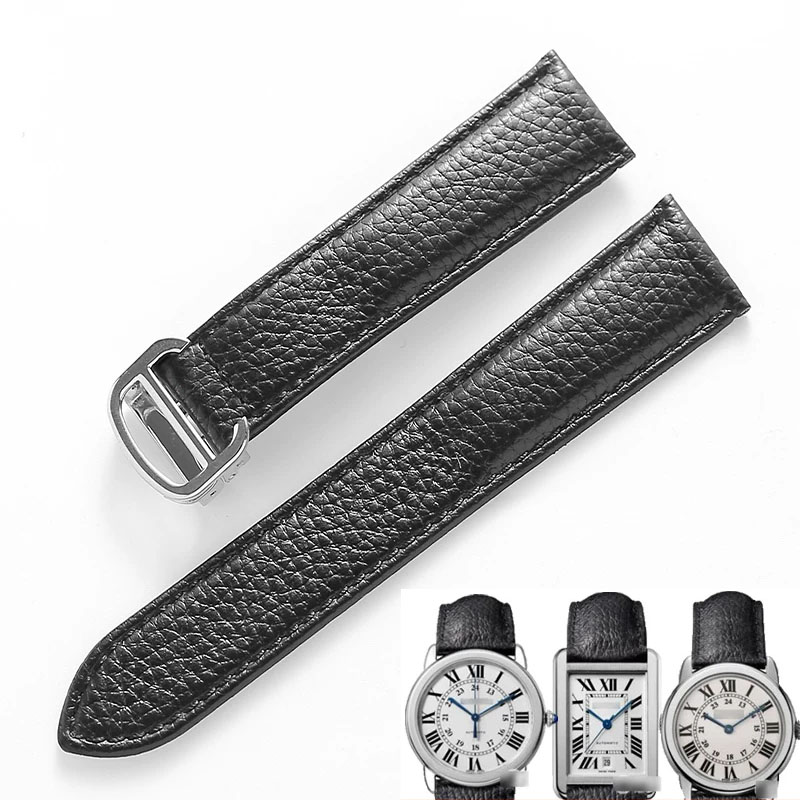 本革時計ストラップカルティエタンクロンドンソロソフト快適なラ - Cartier Watch Tank のレビューと価格