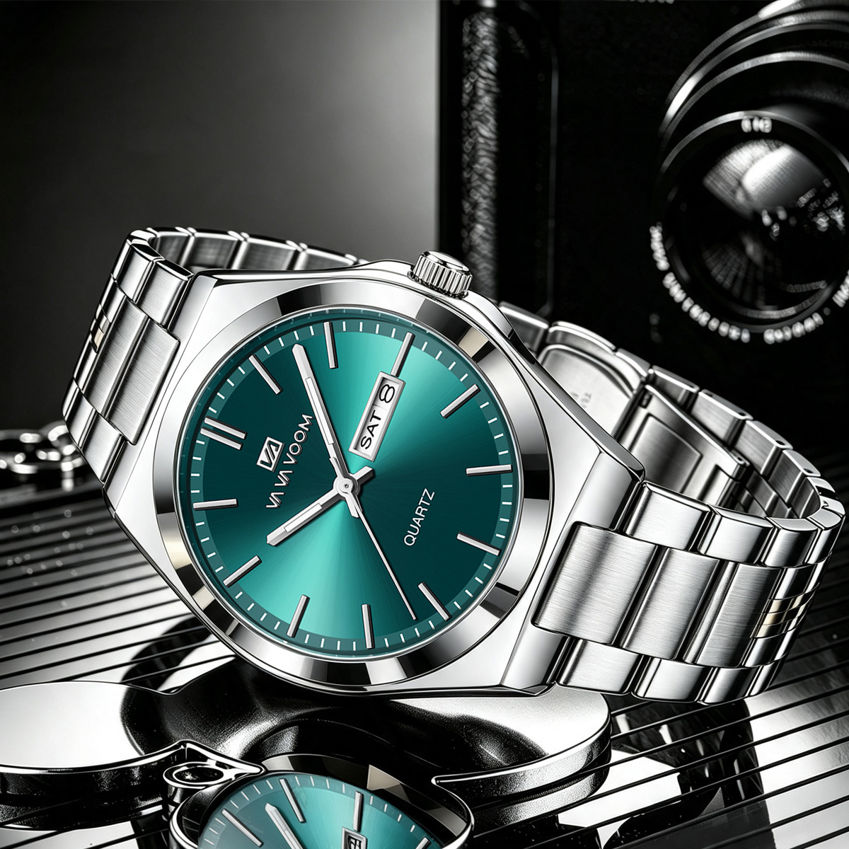 男性用高級腕時計 3Bar防水 夜光 日付・曜日表示 シルバ - Rolex Watch Submariner のレビューと価格