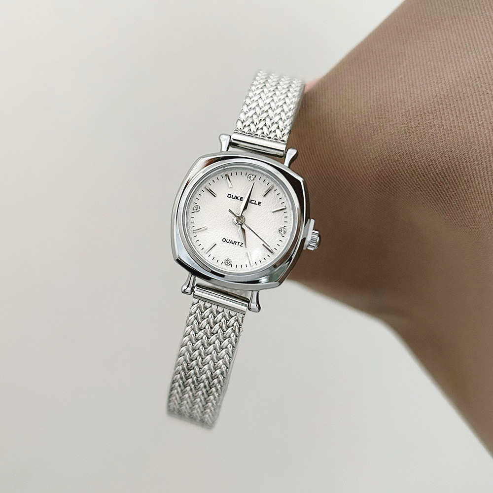 CILOA ヴィンテージ スクエア型 女性用 クォーツ時計、 - Mesh Strap Metal のレビューと価格