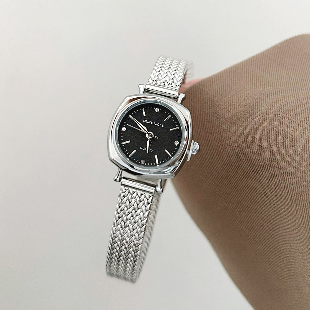 CILOA ヴィンテージ スクエア型 女性用 クォーツ時計、 - Mesh Strap Metal のレビューと価格