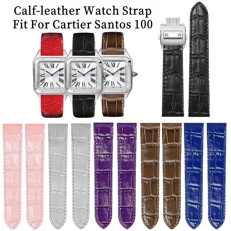 カルティエサントス100に適合するトップ牛革製腕時計ストラッ - Cartier Watch Ballon Bleu のレビューと価格