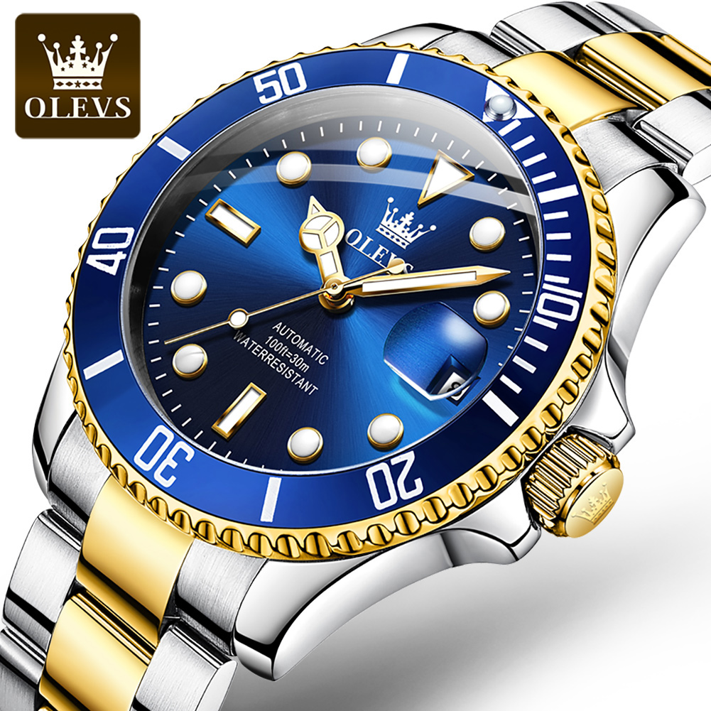 OLEVS 6650 メンズ腕時計クラシックオリジナル自動機 - Rolex Watch Submariner のレビューと価格