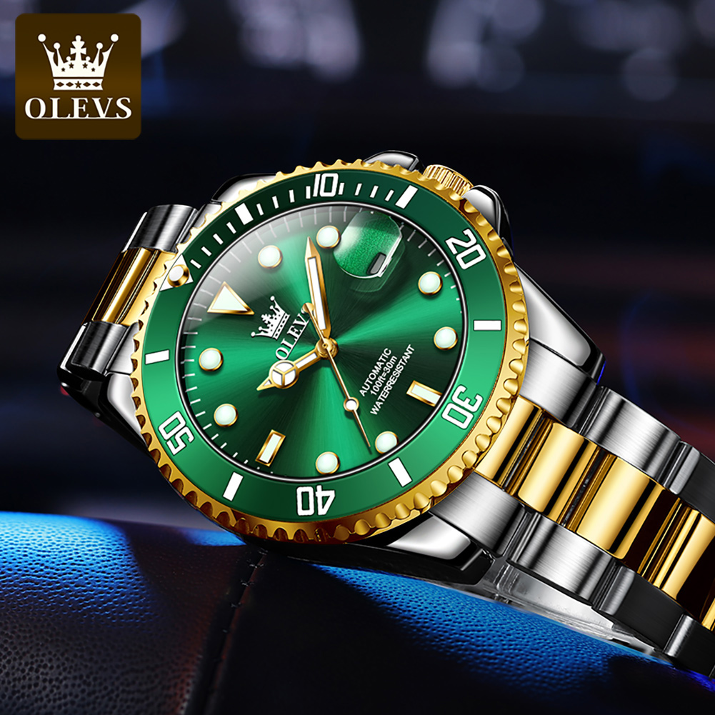 OLEVS 6650 メンズ腕時計クラシックオリジナル自動機 - Rolex Watch Submariner のレビューと価格