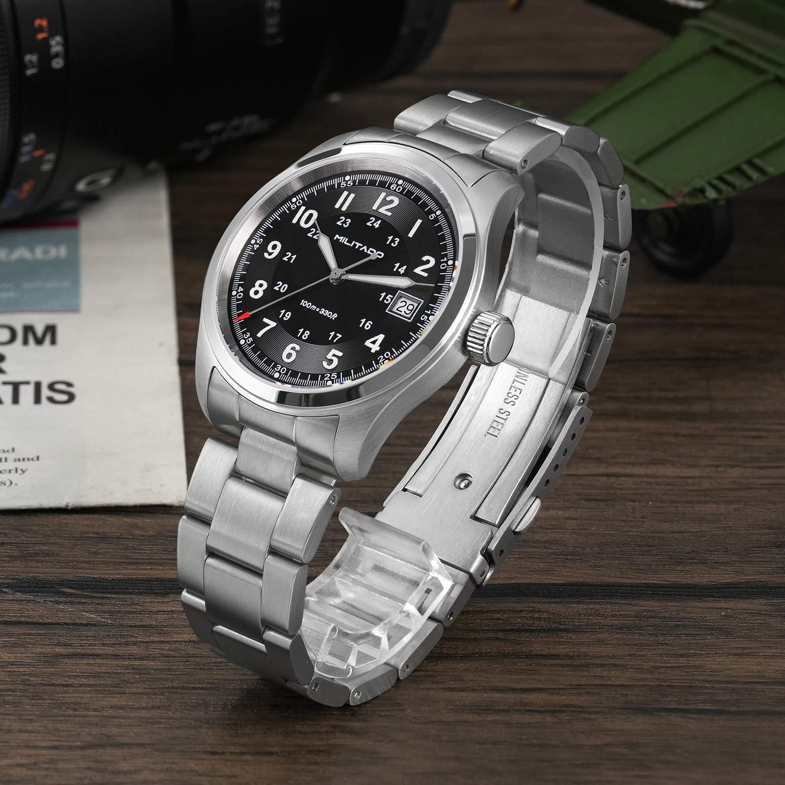 ミリタード ML08 ヴィンテージ クォーツ時計 ロンダ 5 - Rolex Watch Submariner のレビューと価格